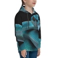 thumbnail image 3 of Lsque Blue Viper Snake1 Patten Youth Hoodie Sweatshirt Pullover with Kangaroo Pocket Boys and Girls Hoodie Warm Hoodie for Kids-, 3 of 6