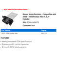 thumbnail image 2 of Blower Motor Resistor - Compatible with 2003 - 2008 Pontiac Vibe 1.8L 4-Cylinder 2004 2005 2006 2007, 2 of 2
