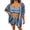 Dark Blue, variant on Womens 4 Piece Bikini Set Swimsuit Beach Cover Ups Kimono Swimwear Bathing Suit with Tummy Control High Waisted Shorts Watermelon Red