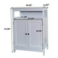 thumbnail image 2 of RASOO Bathroom Storage Cabinet White Freestanding Organizer Cabinet for Bathroom, Living Room (2 Doors and one Adjustable Shelf), 2 of 7