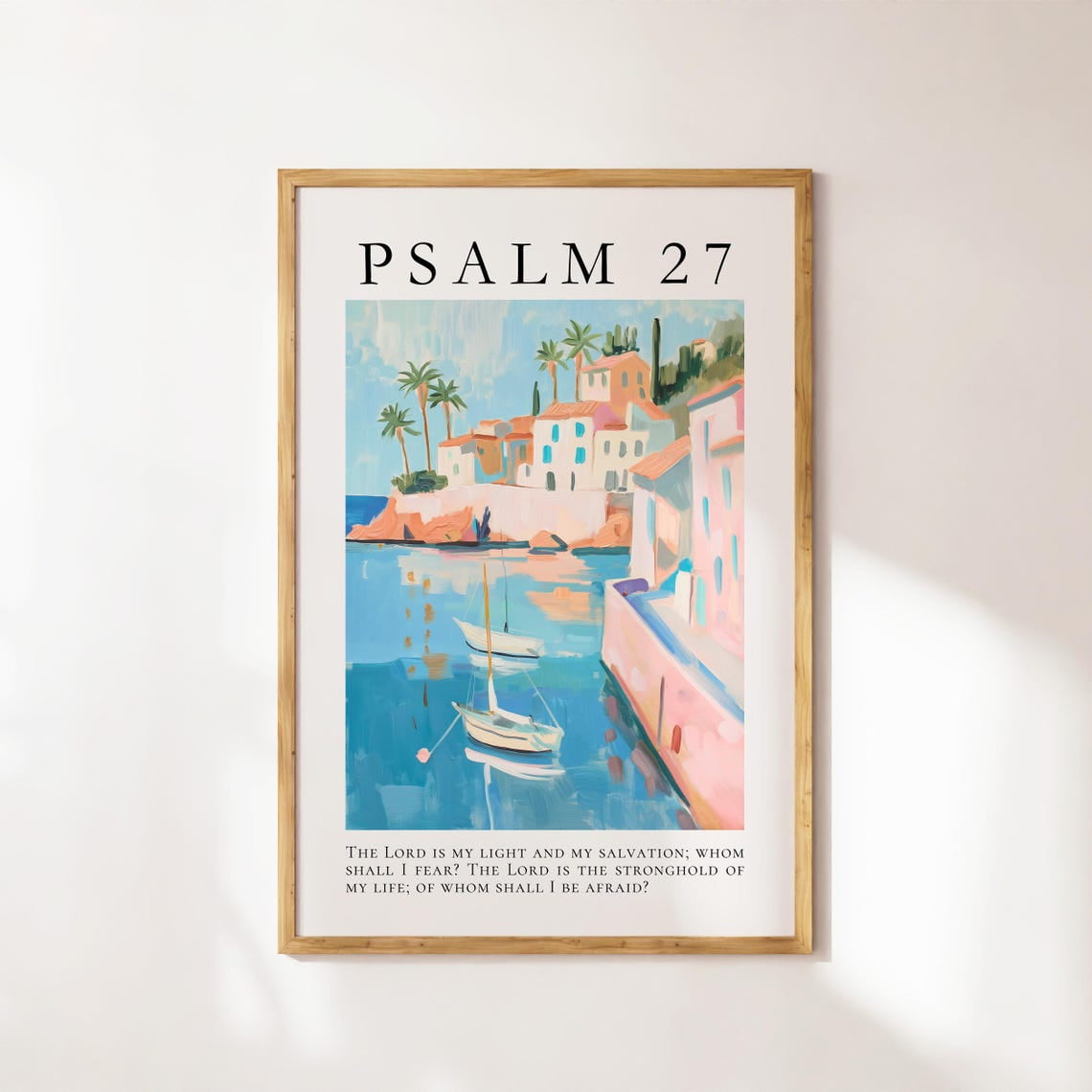 Psalm 27 Christian Coastal Wall Art Print Christian Home Prayer Room And Gallery Wall Decor