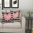 thumbnail image 6 of Valentine''s Day Pillow Covers 20X20 Inch Set of 2 Polka Dots Pink Heart Stripes Valentine Decorative Pillow Cases Valentines Cushion Case Anniversary Wedding Home Decor for Sofa Couch Bedroom, 6 of 6