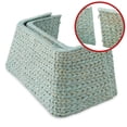 thumbnail image 5 of 22-Inch Water Hyacinth Christmas Tree Collar, Woven Tree Square Base Cover with Cord Cut Out, Seafoam, 5 of 7