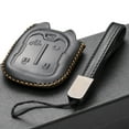 thumbnail image 4 of Vitodeco Leather Smart Key Fob Case Compatible with Chevrolet Silverado 1500, 2500, 3500, GMC Sierra (2019 - 2023 Models) - 5-Button, Black, 4 of 5