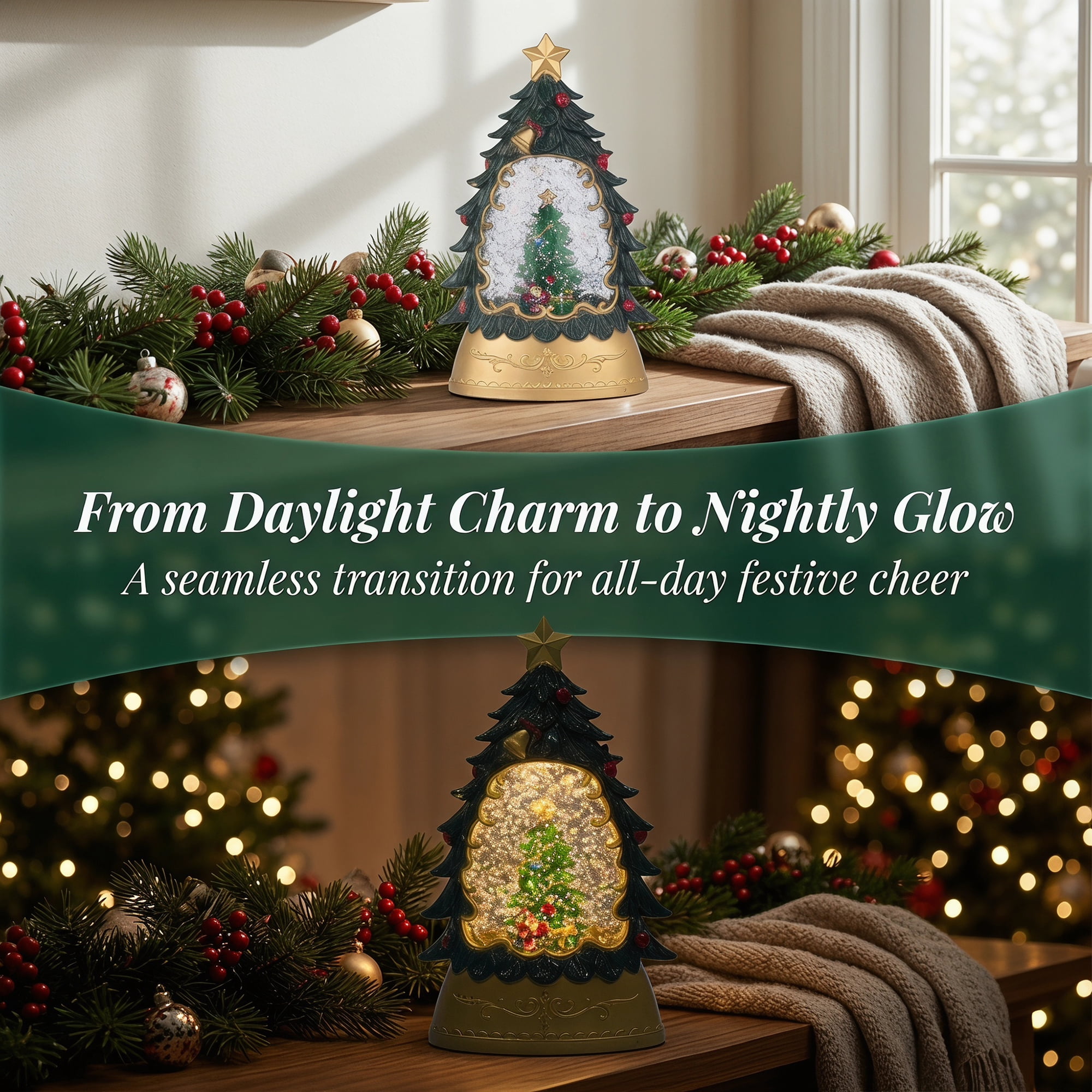 Unique Bargains Light Up Crystal Ball Shatterproof LED Lantern Brown B 3.1" x 2.2" x 6.3"