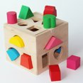 thumbnail image 1 of Cubes de Tri de Formes Jouets en Bois Classiques 13 Formes Différentes, Emballage Standard, 1 of 4