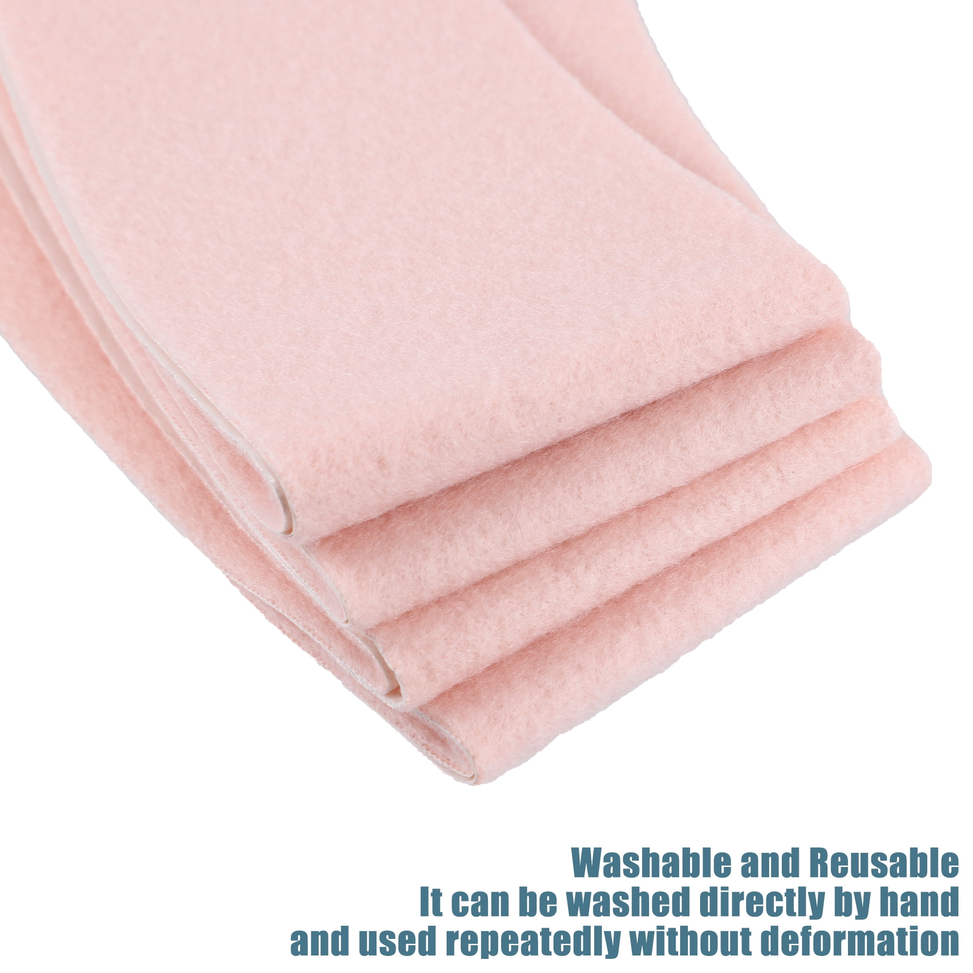 Unique Bargains 4pair Toilet Seat Cover Pad Bathroom Warm Toilet Seat Cushion Reusable Pink S