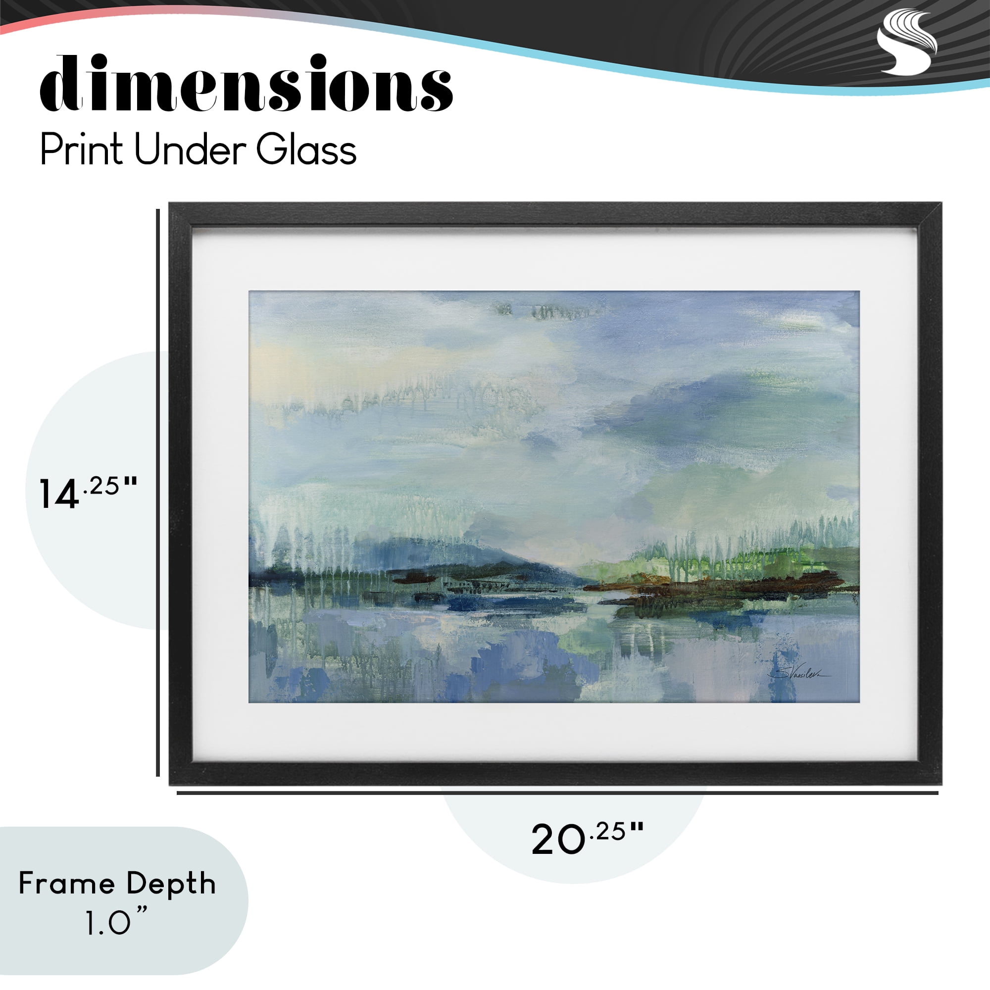 Stupell Industries Rain Over The Lagoon Black Framed Print Under Glass, design by Silvia Vassileva