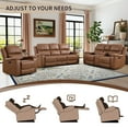 thumbnail image 2 of Bonzy Home Recliner Chair Breathable Fabric Reclining Chair Manual Sofa for Living Room, 2 of 6