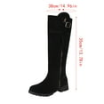thumbnail image 5 of Knee High Boots for Women Fashion Casual Tassel Low Heel Slouchy Winter Fall Tall Zipper Dress Boots, 5 of 7