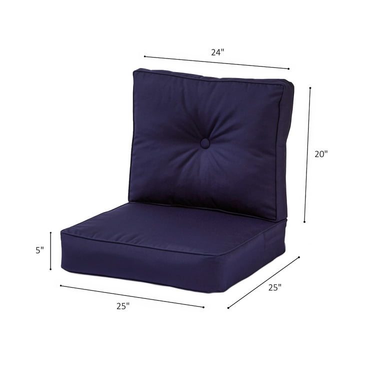 Hastings Home Chair Cushions Navy Solid Chair Cushion in the Indoor Chair  Cushions department at