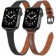 thumbnail image 1 of Chenchen 2-pack Leather Bands Compatible with Apple Watch Band for women 38mm 40mm 41mm 42mm 44mm 45mm 46mm 49mm,Genuine Leather Band Slim Thin Strap for iWatch Ultra SE Series 11/10/9/8/7/6/5/4/3/2/1, 1 of 1