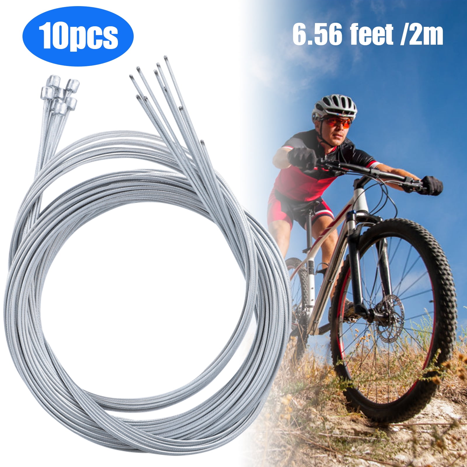CyclingDeal Mountain Bike or BMX Front and Rear Brake Cables for Shimano
