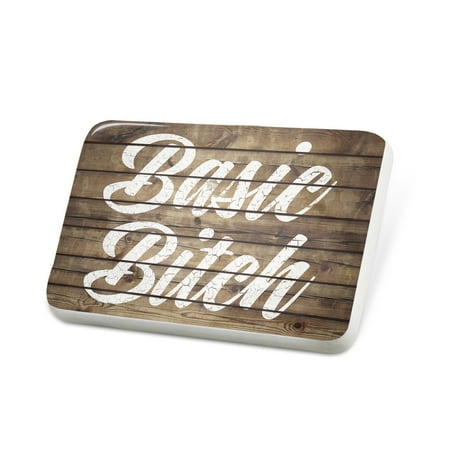 Porcelein Pin Painted Wood Basic Bitch Lapel Badge – NEONBLOND