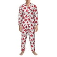 thumbnail image 3 of Fotbe Christmas Hat Pattern Long Sleeve Pajama Set for Men,Sleepwear Set,2-piece Loungewear Set,Soft PJs Comfy Nightwear with Pockets-Small, 3 of 7