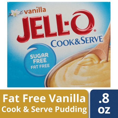 Vanilla Pudding Pie Filling - (4 Pack) Jell-O Sugar-Free Fat-Free Cook & Serve Vanilla Pudding & Pie Filling, 0.8 oz Box