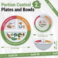 thumbnail image 2 of Juego de platos y tazones Portion Control Viynran para bajar de peso, 2 of 7