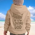 thumbnail image 2 of Chenglor Hoodies for Teen Girls Girls Sweatsuit Jesus Printed Hooded Sweatshirt Pullover, 2 of 7