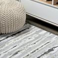 thumbnail image 5 of JONATHAN Y SILK ORCHID 8 x 10 Area Rug, Batten Stripe - Gray/Black, SOR204B-8, 5 of 10