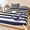 Black, variant on Full Size Fitted Sheet Set - Anchor Orange 3 Piece Bedding Sets 16" Deep Pocket Fitted Sheet with 2 Pillowcases Modern Navy Blue White Striped Nautical Brushed Microfiber Hotel Luxury Bed Sheets
