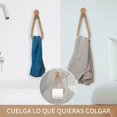 thumbnail image 2 of Portarrollos de papel higiénico de estilo rústico, accesorios de baño de ratán náutico, forro de cuero transpirable para baño de playa estilo granja, marrón (uso multifuncional), 2 of 5