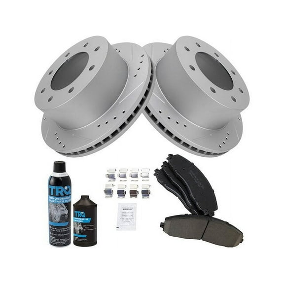 Front Brake Pad and Rotor Kit - Compatible with 2013 - 2019 Ford F-250 Super Duty 4WD 2014 2015 2016 2017 2018 2020 2021