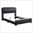 thumbnail image 3 of King Size Modern Black Platform Bed Frame - Robust Construction for Master Bedroom, 3 of 7
