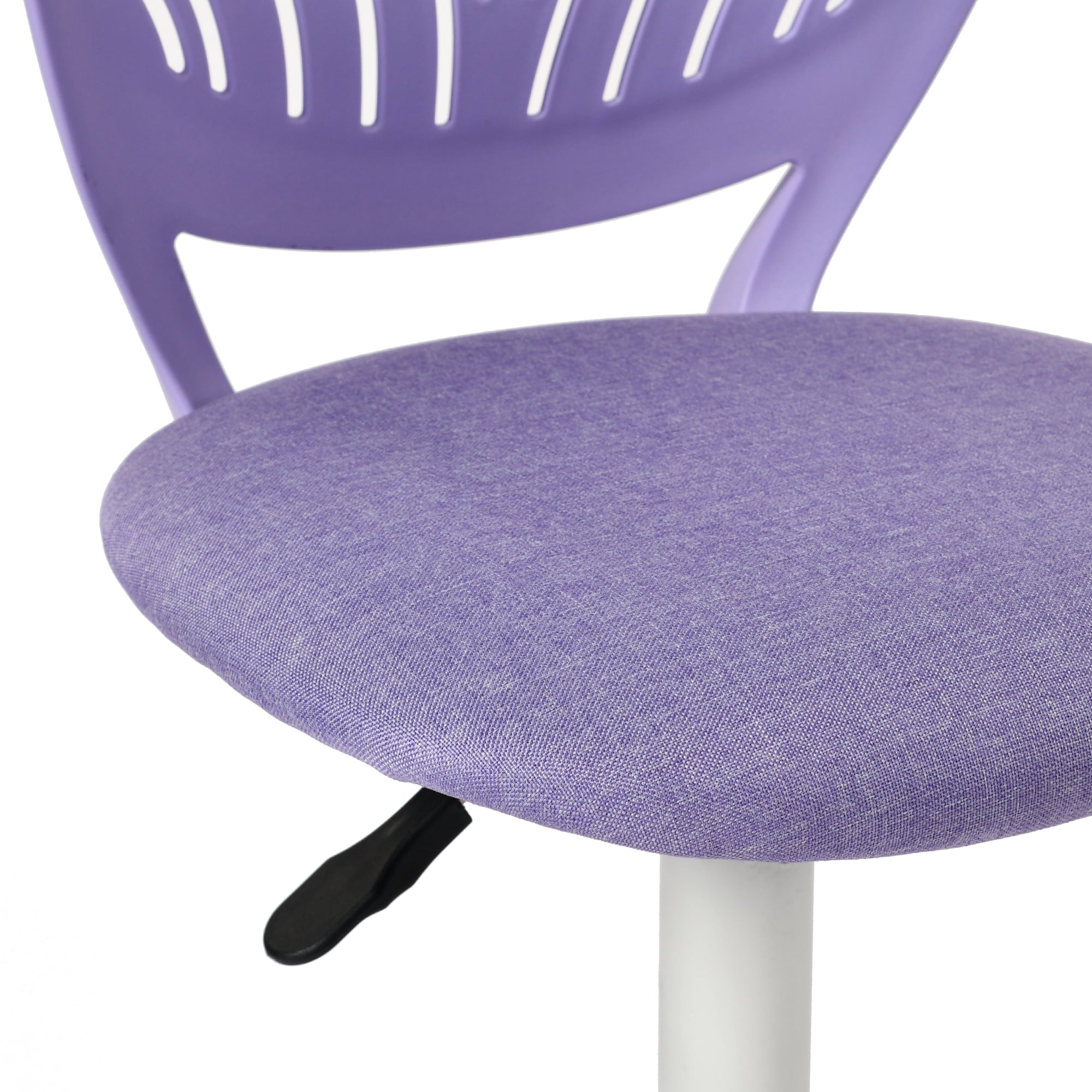 Homy Casa Teen Task Chair, Armless Office Chair Swivel with Soft Cushion for Study Kids Teens Child, Purple