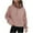 Pink, variant on Autumn Sweatshirt for Women High Neck 3/4 Zipped Up Pullover Sweatshirts for Ladies Long Sleeves Solid Color Lightweight Sweatshirts Casual Cozy Everyday Wear