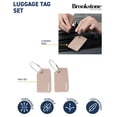 thumbnail image 2 of Brookstone Luggage Tags - 2 Pack Travel Bag Tags for Suitcases with Name Card and Steel Loop Fastener, 2 of 6
