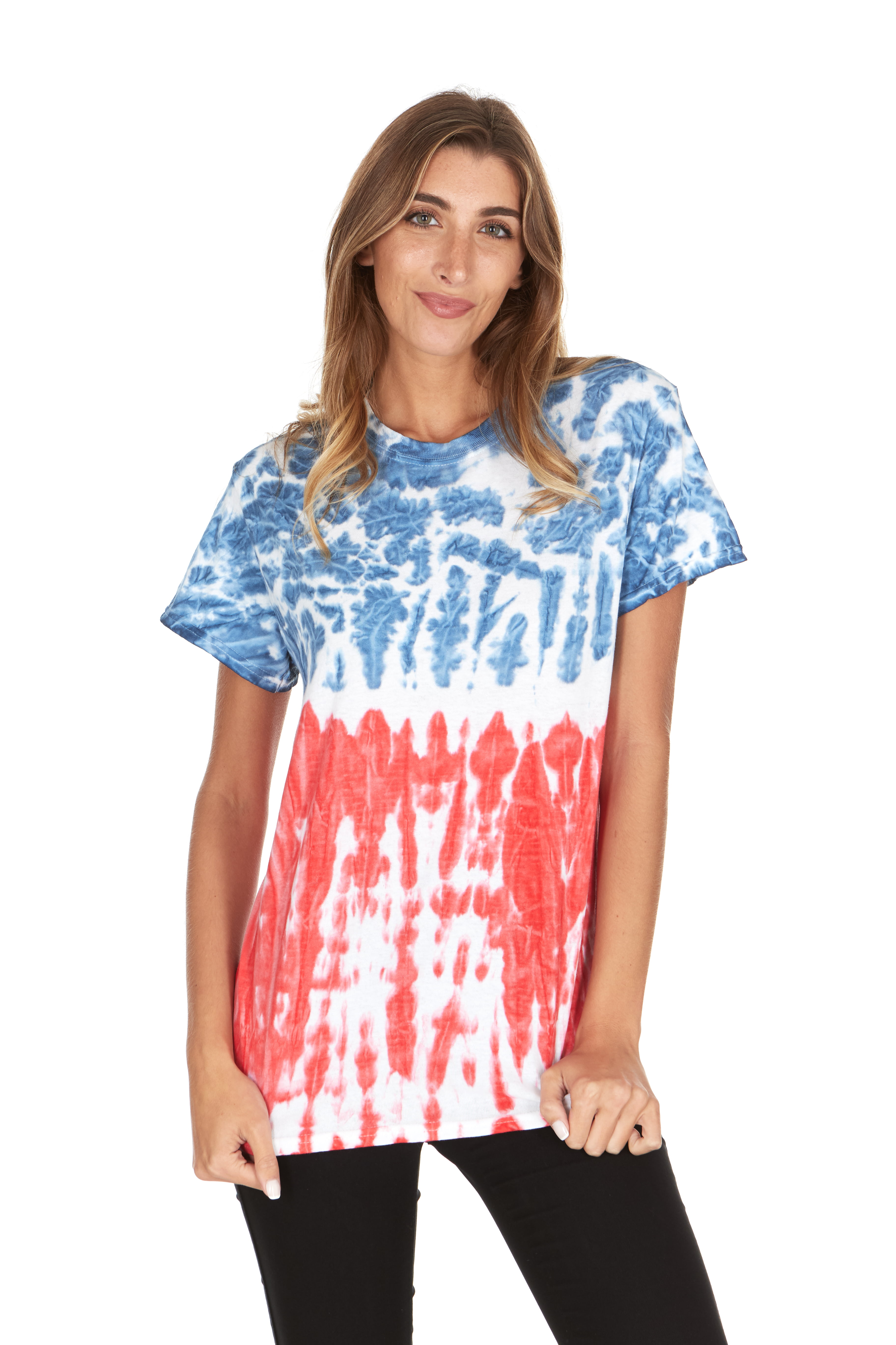 Daresay Tie Dye Style T-Shirts Women - Fun, Multi Color designs Tops ...