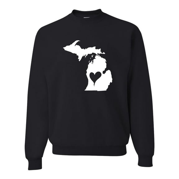 Adult I Love Michigan I Heart Michigan Sweatshirt Crewneck