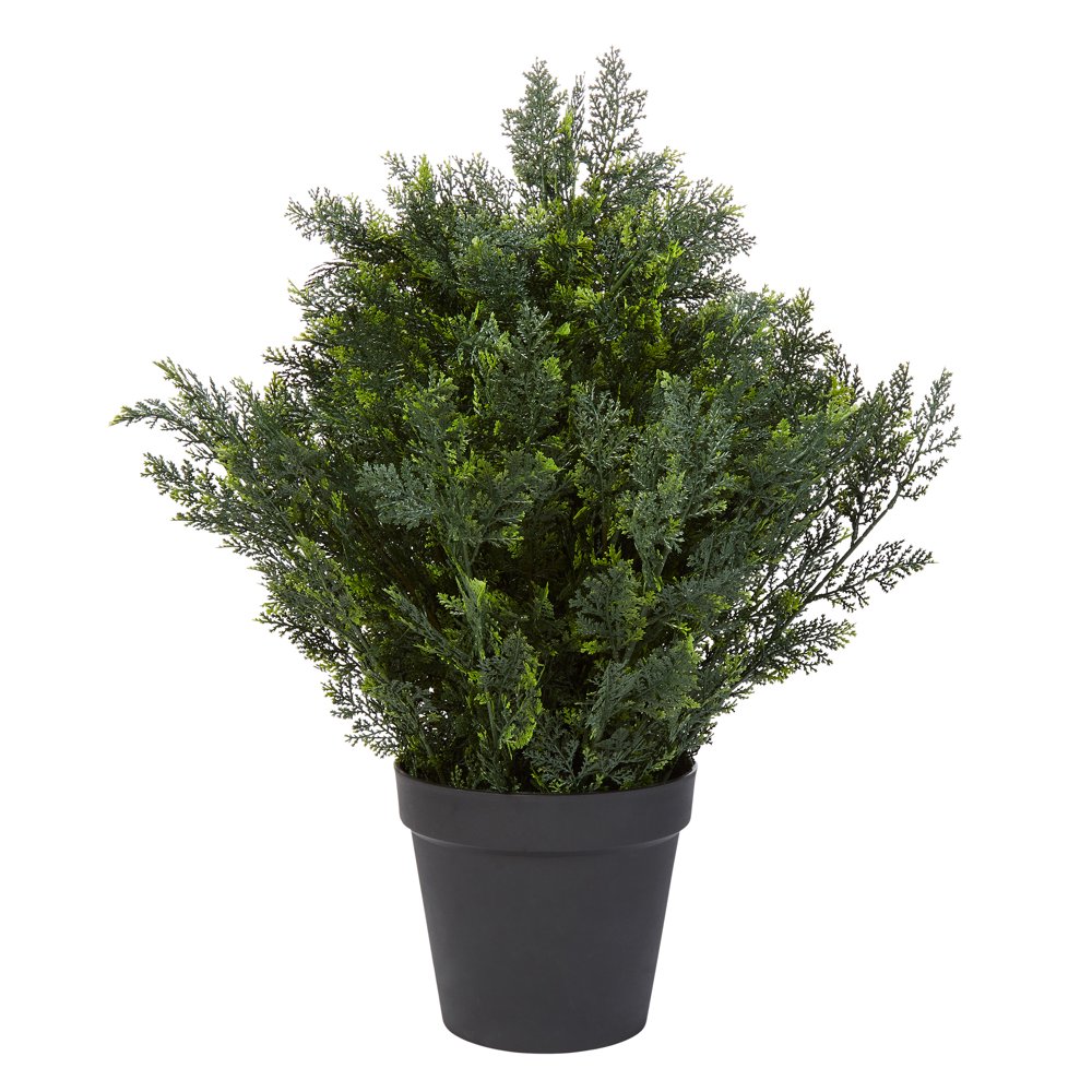 Pure Garden Tall Artificial Cedar Topiary Potted Indoor or Outdoor UV