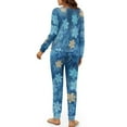 thumbnail image 5 of DISNIMO Snowflake Print Women Pajama Sets 2 Piece Pj Sets Long Sleeve Sleepwear with Long Pants Round Neck Loungewear Christmas Nightwear, S, 5 of 7