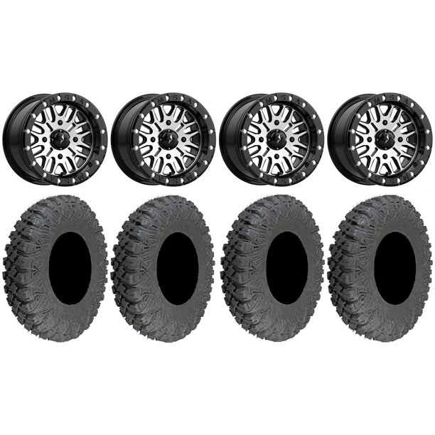 MSA Brute Beadlock 15" UTV Wheels 30" Race Tires CanAm Maverick X3