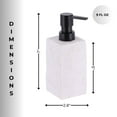 thumbnail image 3 of Bath Square Resin Hand Soap & Lotion Dispenser Stone Effect 9 FL OZ White, 3 of 6