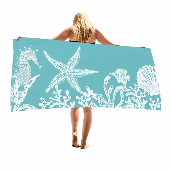 AUQ Beach Towels,150D Material Personalized Beach Towels for Kids,Non-Stuffy Fabric Quick Dry Beach Towel,Style1,28"x59"