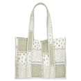 thumbnail image 3 of No Boundaries Women's Quilted Tote Bag, Green Patchwork/Stripe, 3 of 7