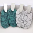 thumbnail image 5 of Resin Oval Turquoise Stone Leopard Geometric Dangle Earrings Women Jewelry, 5 of 9