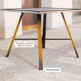 thumbnail image 2 of Grey Stone-Look Patio End Table, SPC & Powder-Coated Metal Frame, Indoor/Outdoor Use, 2 of 7