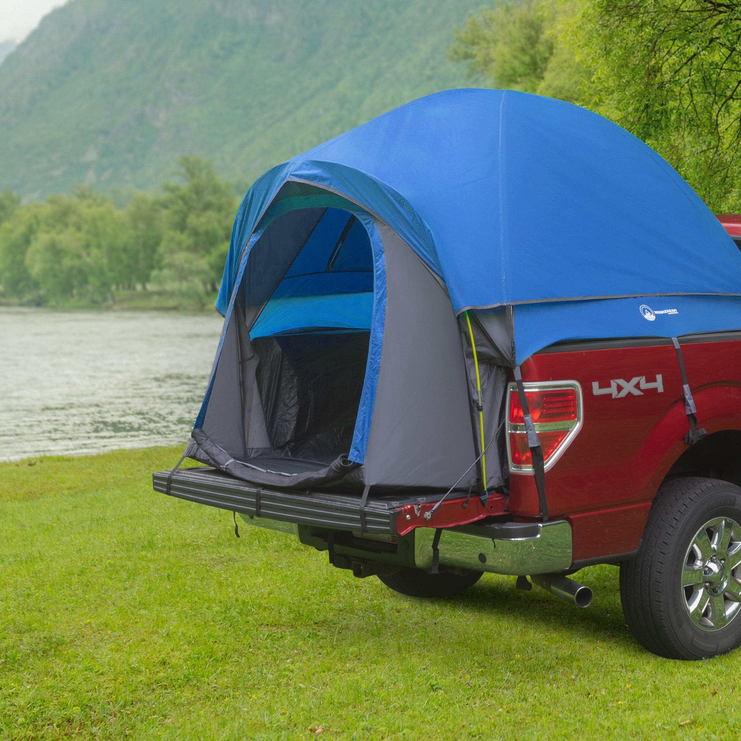 Wakeman Outdoors Water-Resistant Truck Bed Camping Tent for 5.5-6 Ft, 2-Person, Blue
