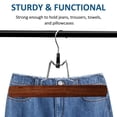 thumbnail image 6 of BagDream 20 Pack Wooden Pants Hangers with Clips, Non Slip Walnut Skirt Hangers Smooth Wood Clamp Hanger ith 360°Swivel Hook for Pants, Jeans, Slacks, 6 of 8