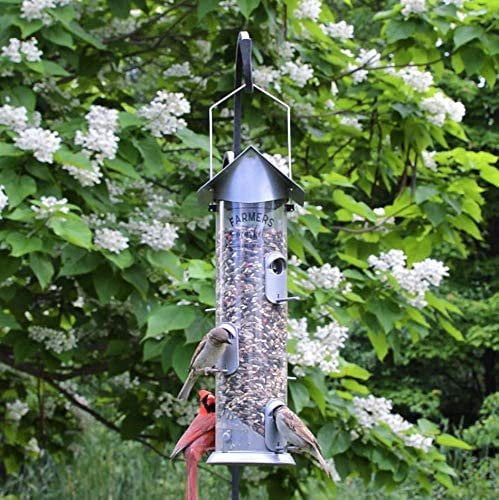 Wild Wings WWWMRS-Deco Farmhouse Deluxe Easy Clean Bird Feeder, Silver