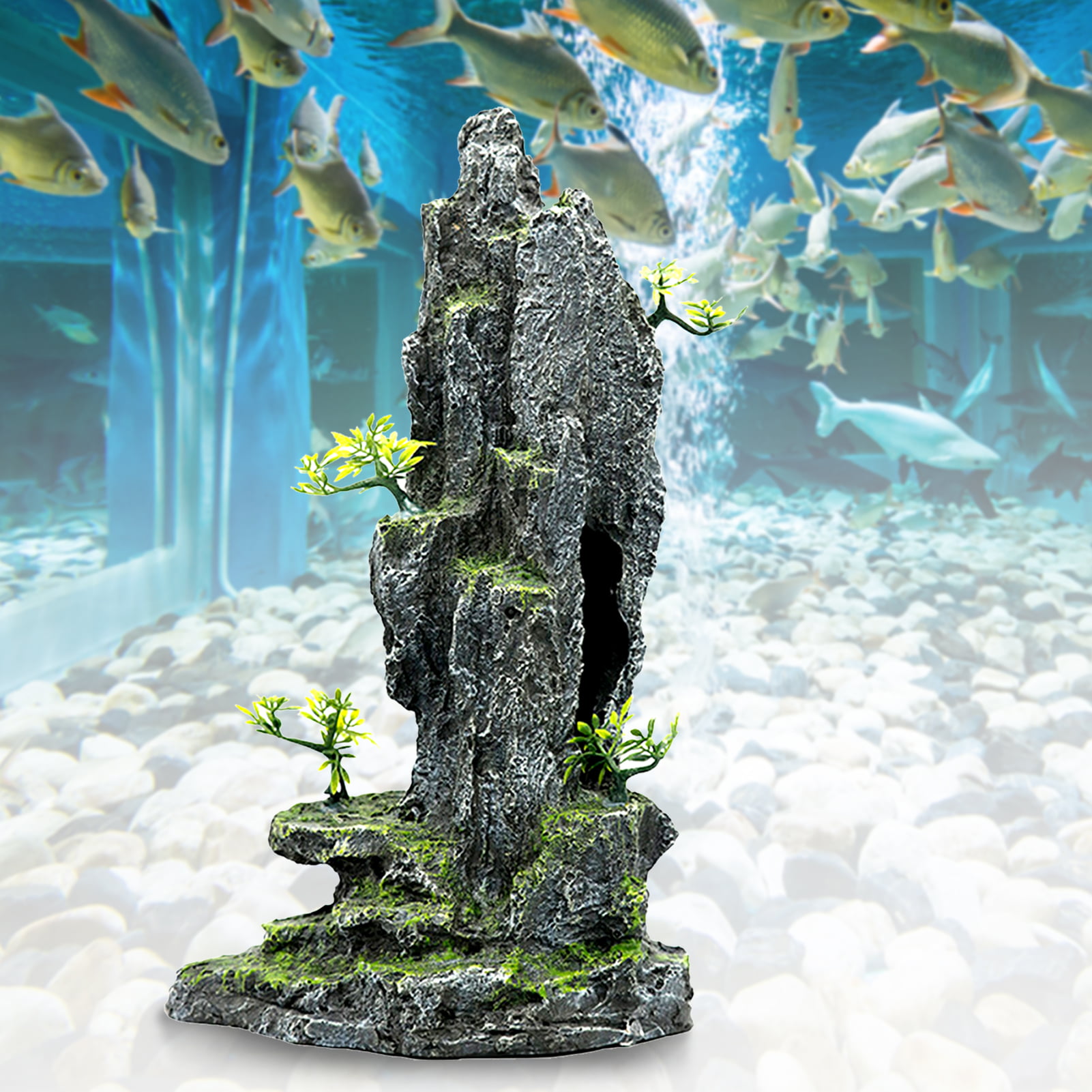 Aquarium Fish Tank Ornament Resin Rockery Landscape Underwater Decoration High q 