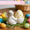 thumbnail image 2 of Ceramic Egg Holder for Soft Boiled Eggs, 8.8cm x 6.5cm x 5cm, Cute Rabbit Shape, Decorative, 2 of 8