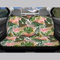 thumbnail image 3 of FUIALDOLG Tropical Leaves Rear Bench Seat Covers with SUV Sedan, Comfortable Dustproof Stretch Waterproof Back Seat Protectors (2 Pack), 3 of 7