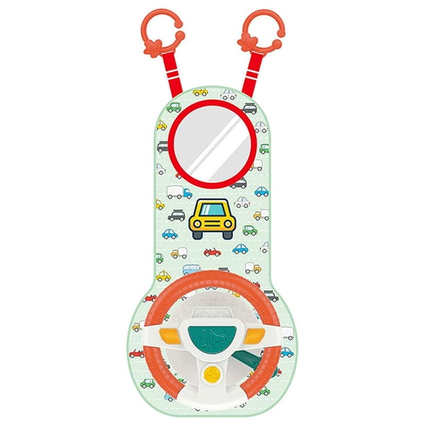 Juguete de actividad de coche, volante de coche de simulación con luz y sonido, juguete educativo de desarrollo Musical para niños y bebés