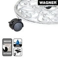 thumbnail image 3 of Wagner 11.4" White Round Cast Iron Plant Caddy – Classic Design, 110 lbs Capacity, Smooth Rolling Casters, 3 of 6