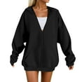 thumbnail image 2 of Oversized Hoodies for Women Comfortable Solid Color Soft Casual Sweatshirt Loose Fit Warm Fall Fashion Outfits Jackets 2025 Winter Clothes, 2 of 9