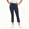 thumbnail image 4 of Noric Women's High Rise Pants Skinny Tapered Trousers with Pockets Casual Stretchy Chino Cuffed Work Office Pants, 4 of 7